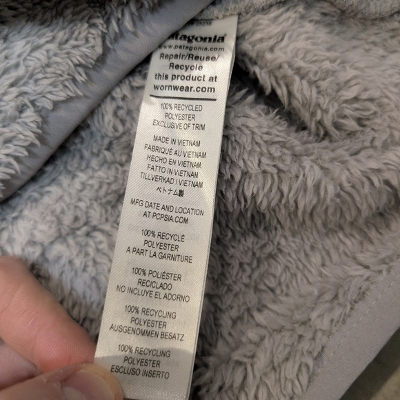 Patagonia Los Gatos Gray Fleece 1/4 Zip Women's M Sherpa - Picture 3 of 8